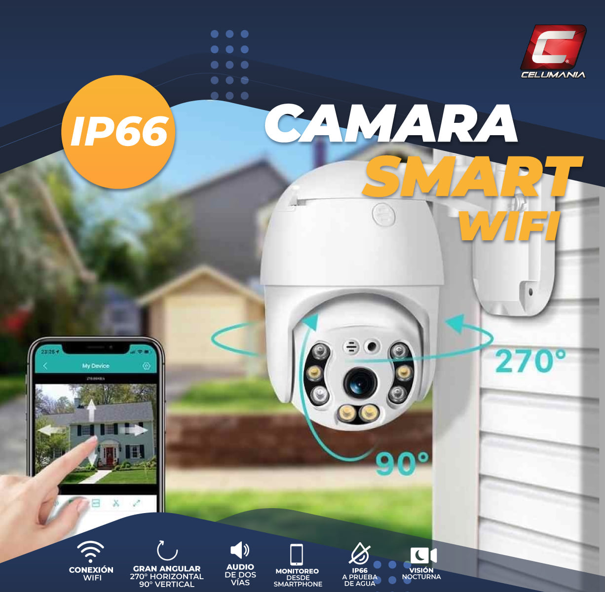 Camara Seguridad Ip Wifi Exterior Jortan Modelo Color Blanco Camara