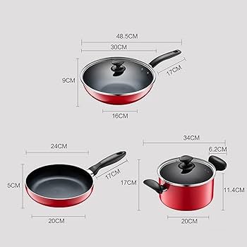 SET DE BATERIA ANTIADHERENTE PARA COCINA 3 PIEZAS