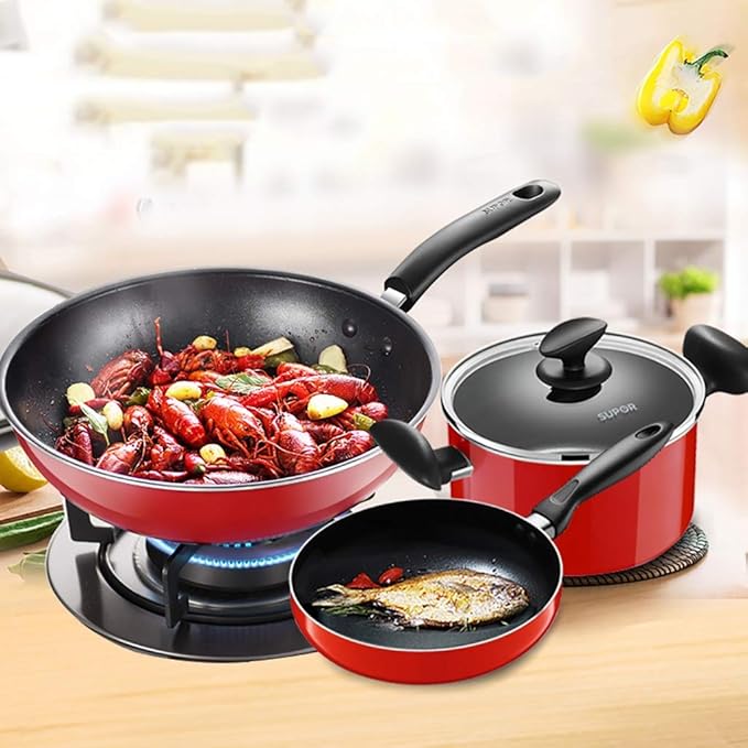 SET DE BATERIA ANTIADHERENTE PARA COCINA 3 PIEZAS