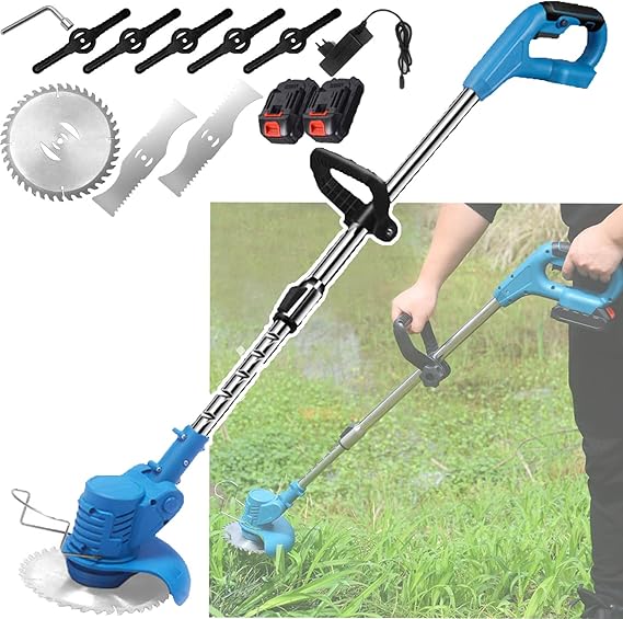 Podadora Altura Electrica Cortadora Pasto Cesped Inalambrica 2 baterias 🔋🔋