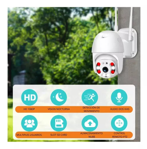 Camara Seguridad Ip Wifi Exterior Jortan Modelo Color Blanco Camara