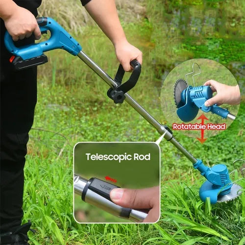 Podadora Altura Electrica Cortadora Pasto Cesped Inalambrica 2 baterias 🔋🔋