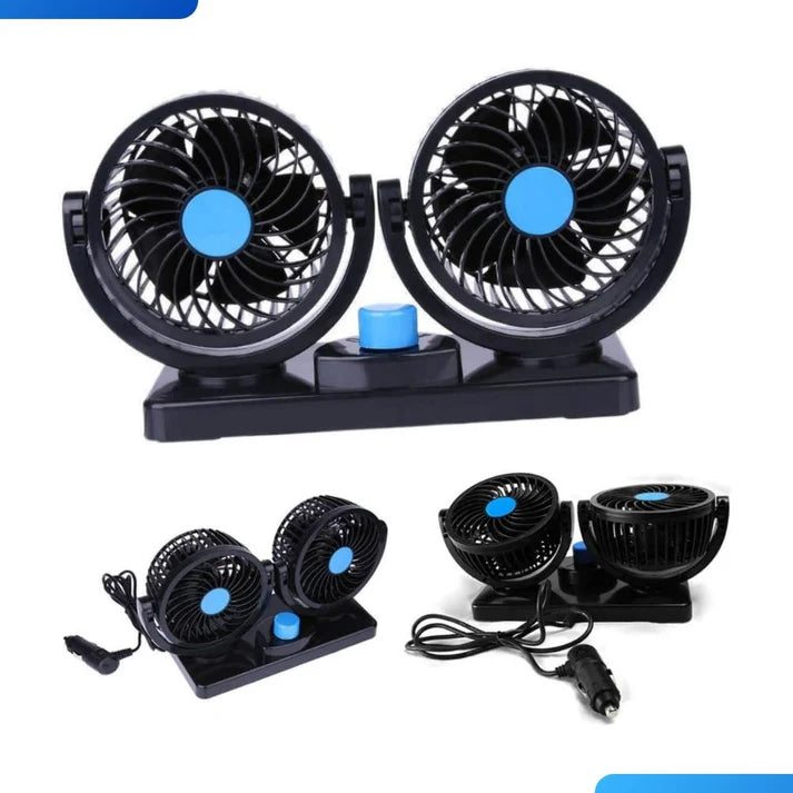Mini Ventilador Doble para Auto.