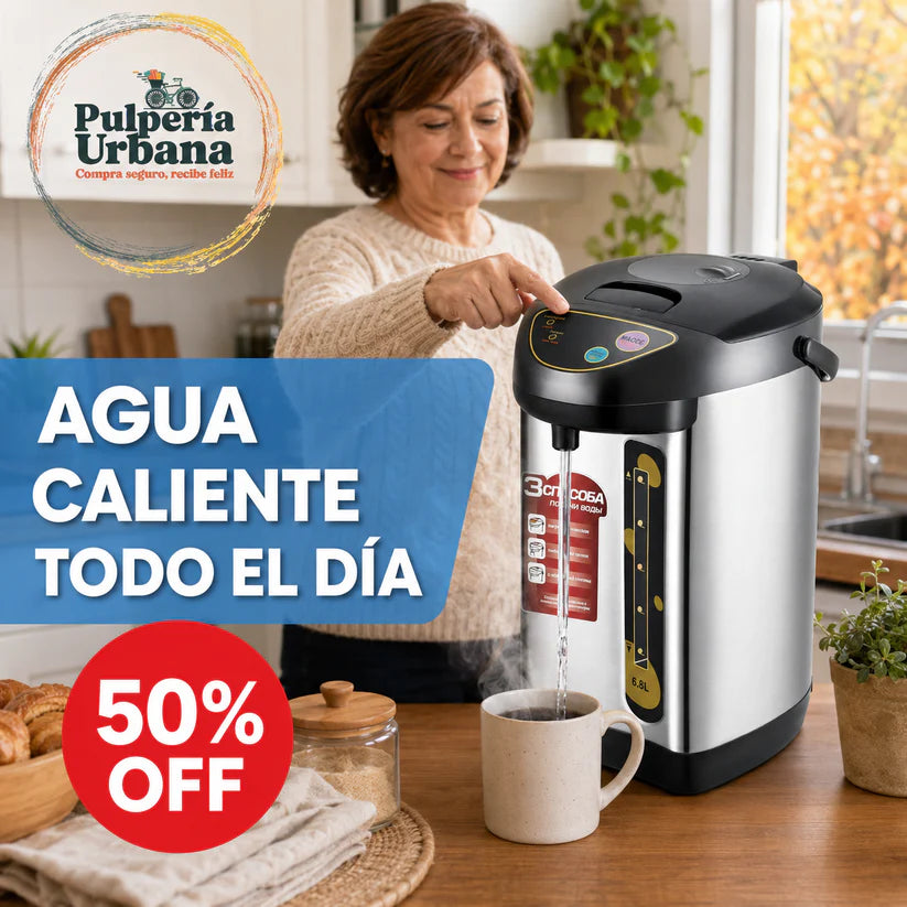 Hervidor De Agua Termo Electrico Agua Hervidor 6.8 Litros Color Gris