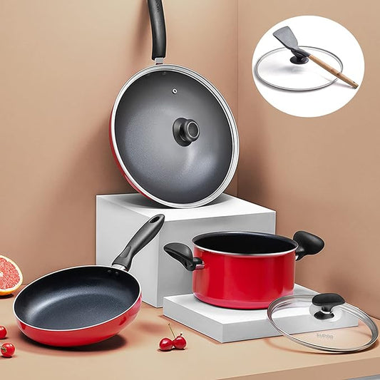 SET DE BATERIA ANTIADHERENTE PARA COCINA 3 PIEZAS