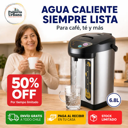 Hervidor De Agua Termo Electrico Agua Hervidor 6.8 Litros Color Gris
