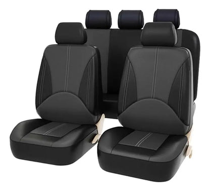 Cubre Asientos De Coche Cuero premium Universal Respirable 9 Piezas