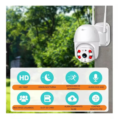 Camara Seguridad Ip Wifi Exterior Jortan Modelo Color Blanco Camara