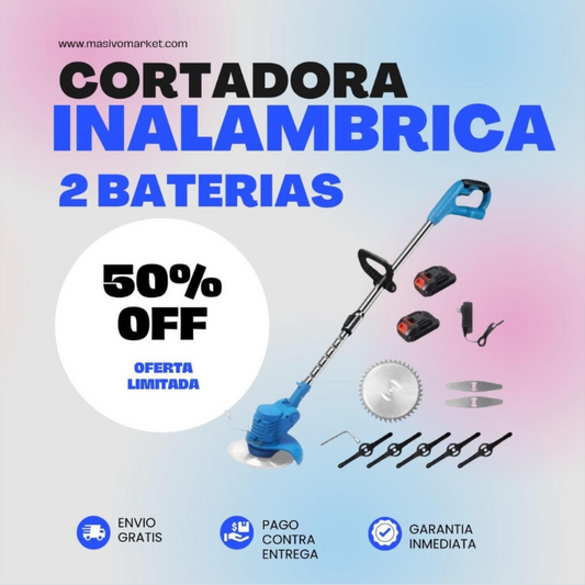 Podadora Altura Electrica Cortadora Pasto Cesped Inalambrica