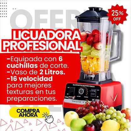 Juguera Licuadora Multifuncional 2 En 1 Premium 2.5l Potente