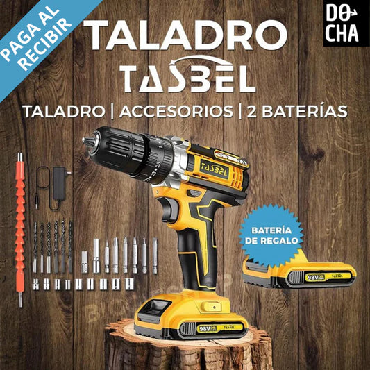 Taladro Atornillador Inalambrico Recargable 1 Bateria 🔋 + 24 Piezas de Regalo 🎁