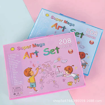 Set Kit Colores Juego Arte/dibujo Creativo Infantil -208 Pcs