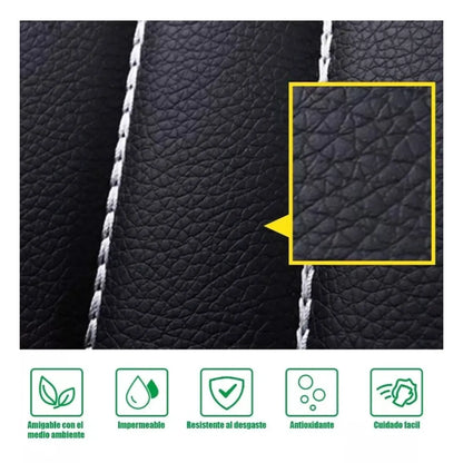 Cubre Asientos De Coche Cuero premium Universal Respirable 9 Piezas